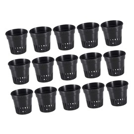 BESPORTBLE 15Pcs Slotted Plastic Net Cups for Hydroponics for Growing Flowers Herbs and Vegetables for Gardens Terraces and Balconies