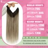 YoungSee Wire Hair Extensions Brown Ombre Fish Line Hair Extensions