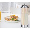 Straw Dispenser for Pencils with Stainless Steel Lid, Clear Acrylic
