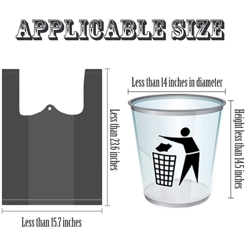 Small Trash Bags,5 Rolls 46x60 Cm 100 PCS 4 Gallon