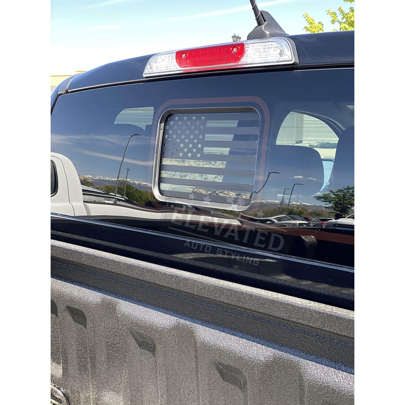 ELEVATED AUTO STYLING - Rear Middle Window American Flag Decal