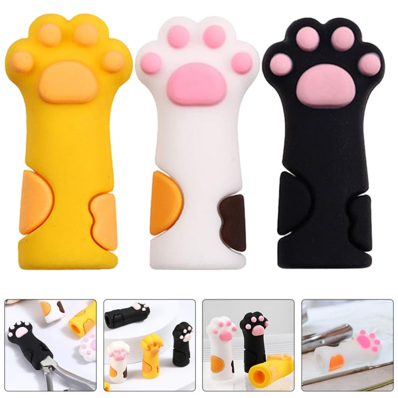 9Piezas Funda de Silicona para Tijeras de Cutícula Protector Antideslizante