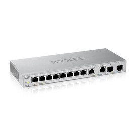 Zyxel 12-Port Multi-Gigabit Ethernet Web Managed Switch | 2 x 2.5GB | 2 x 10G SFP+ Fiber | 8 x GbE Ports | Plug & Play | Desktop or Wall-Mount | Ethernet Splitter XGS1010-12