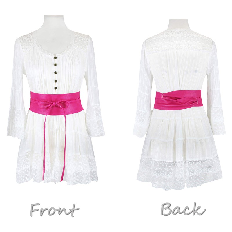 Frentree Women’s Wide Wrap Belt, Obi Lace Up Waist Belt,