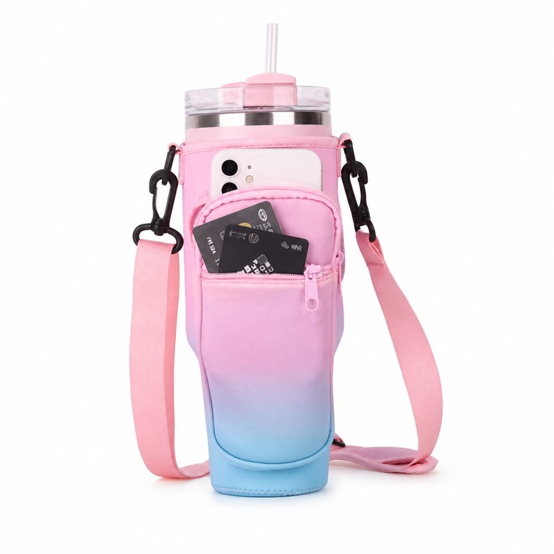 40 oz Tumbler Carrier for Hands-Free Travel – Neoprene Crossbody