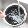2PCS Sink Strainers,Flexible Silicone and Stainless Steel Kitchen Sink Drainer