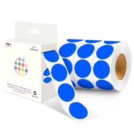 PARLAIM 4 Rolls 4000PCS 1 inch Round Color Coding Circle Dot Labels, Blue Color- Coding Label Sticker for Home Office Classroom (Blue)