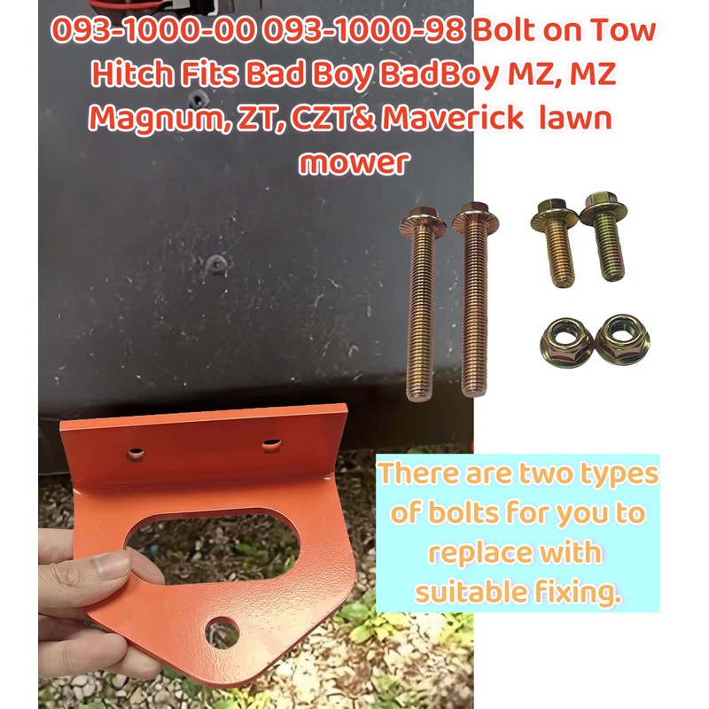 Heavy Duty 1/4" Thick Bolt on Tow Hitch fits Bad