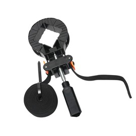 Adjustable Corner Clamp Band Strap, Frame Tensioner Band Tensioner, with 4 Jaws Adjustable Band, Rapid Corner, Apply to Wooden Picture Frames, Drawer Corner (Black)