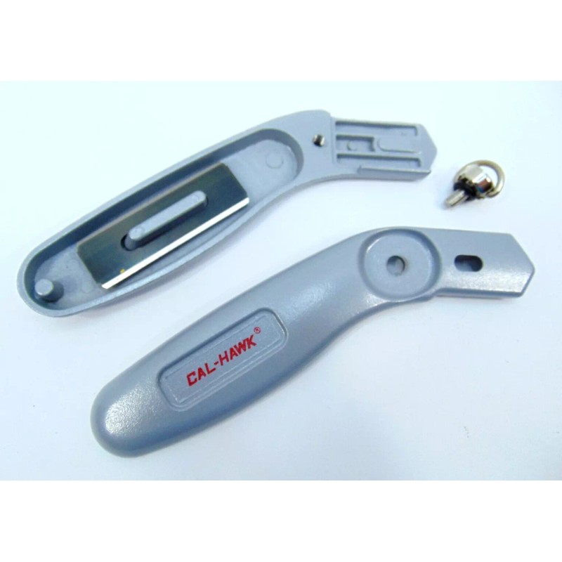 CAL-HAWK Non-Slip Coated Aluminum Utility Carpet Knife with Extra Blade