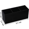 Weiai Black Makeup Brush Holder Organiser, 3 Slot Acrylic Cosmetics