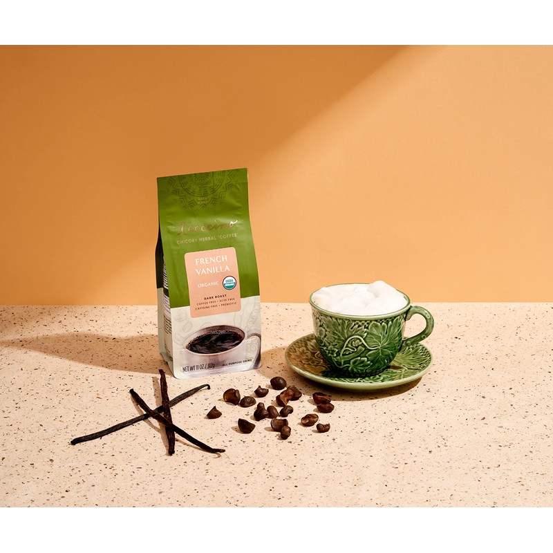 Teeccino Chicory Coffee Alternative – French Vanilla – Ground Herbal