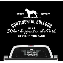 siviwonder Continental Bulldog Sticker Vintage Dog Sticker Film Conti Bully Bull Switzerland Colour White Size 30 cm