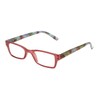 Calabria R774 Designer Colorful Rectangle Reading Glasses +1.00 Rose Red