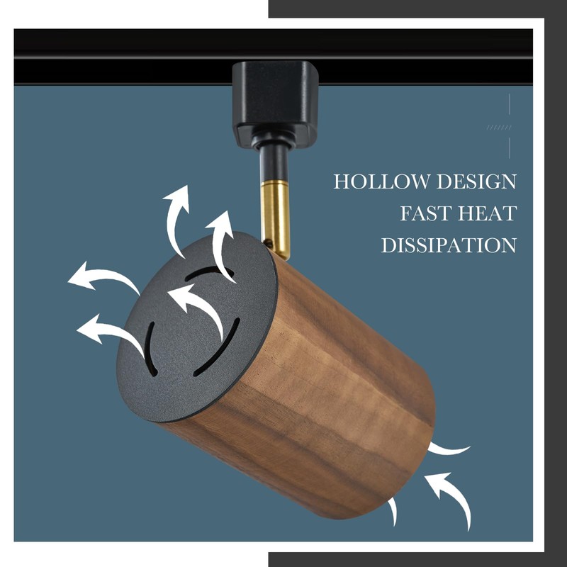 Modern H Type Track Lighting, Adjustable Black Finish and Real