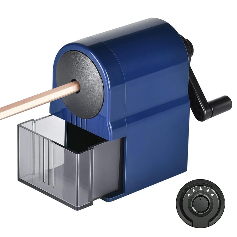 Pencil Sharpener Manual Pencil Sharpener with Container 5 Positions Adjustable