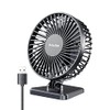 Gaiatop USB Desk Fan, Small But Powerful, Portable Quiet 3 Speeds Wind Desktop Personal Fan, Adjustment Mini Fan for Better Cooling, Home Office Car Indoor Outdoor (Black)