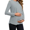 Tankaneo Womens Maternity Nursing Tops Casual Long Sleeve Double Layer
