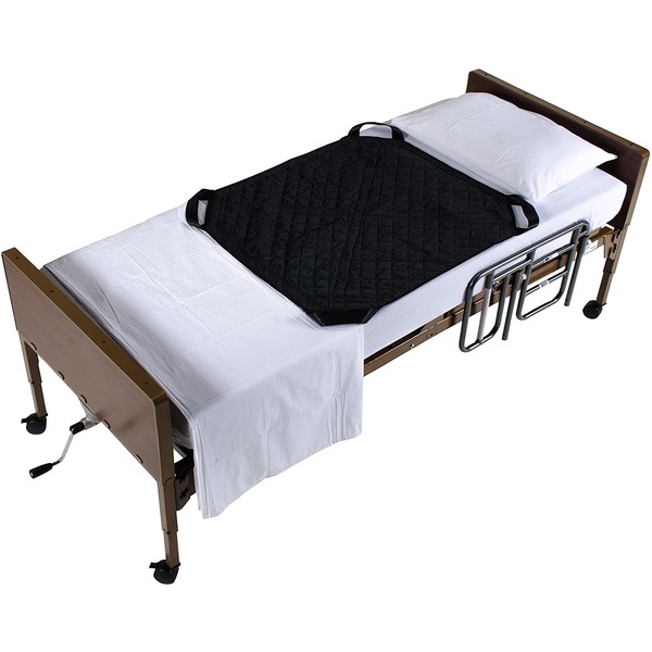 Patient Aid Positioning Sheet with Handles 40" x 36" | For Patient Transfers, Turning and Repositioning in Beds | For Hospitals & Home Care | Assist Moving Elderly & Disabled Patients | 400lb Capacity