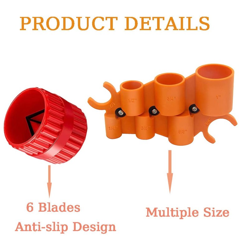 1/4'' - 1'' Depth Gauge and Pipe Deburring Tool Kit,