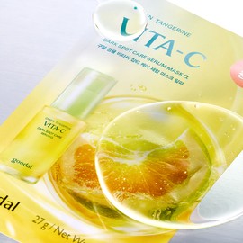 goodall Goodal Green Tangerine Vita C Blemish Care Serum Mask Alpha 5 sheets (27gX5) / 구달 청귤 비타C 잡티 케어 세럼 마스크 알파 5매 (27gX5)