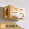 Libreshine Extra Large Bamboo Trash Bag Dispenser Holder for Tall