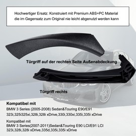 HISports Door Handle Interior Right 51417230850 51419150336 Compatible with 3 Series E90/E91 323 325 328 330 335, Car Door Handles Interior Doors