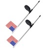 2PCS Solar Powered Garden Light Flag Lawn Stake Lamp for