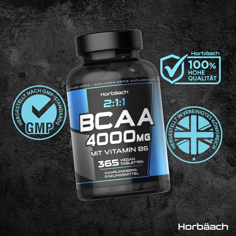 BCAA Tabletten 4000mg (pro Portion) | 365 Vegane Stück |