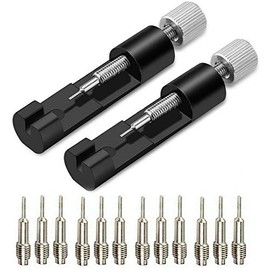 2 Pack HEYUS Metal Watch Band Strap Link Pin Remover Adjustment Tool Remove Repair Tool Kit for Watchmakers with 12 Extra Pins