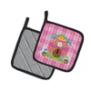 Caroline's Treasures BB6899PTHD Easter Rabbit's House Pair of Pot Holders,