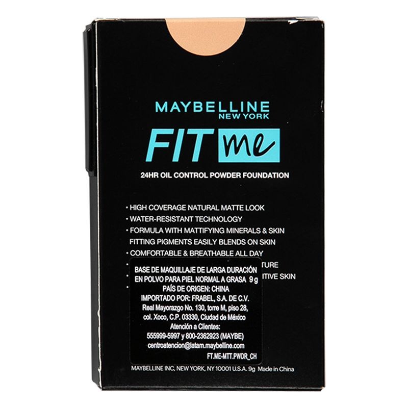 Base Maquillaje Maybelline Fit Me