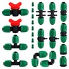 VooGenzek 22 Pieces Irrigation Fittings Kit for Hoses, Barbed Garden
