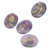 4Pcs Reiki Symbols Stones Smoother Surfaces Engraved Reiki Stones for