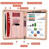Darolin Zippered Leather Padfolio Portfolio with [Hidden Handle] and [Clipboard],