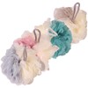 WOONEKY 4pcs Bath Loofahs for Shower Bath Loofah Sponge Skin