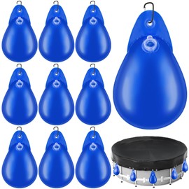 Festanlee 10 Pcs Swimming Pool Cover Weights with Hooks Thick PVC Pool Cover Hanging Water Bags Winter Pool Tarp Weights for Above Ground Pool Cover (Blue)