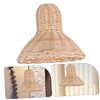 ORFOFE Vintage Rattan Lampshade Boho Style Bedside Lamp Handwoven Wicker