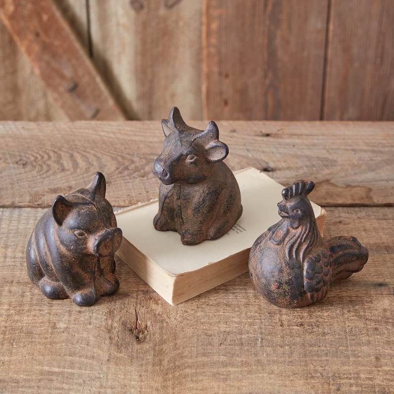 Colonial Tin Works 420222 Rustic Mini Rooster Tabletop Figurine, 5-inch