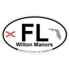 US Decal, Inc. Wilton Manors, Florida Oval Sticker with State