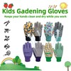 MSUPSAV 4 Pairs Kids Garden Gloves,Gardening Gloves Kid,Yard Work Gloves