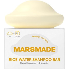 Rice Water Shampoo Bar 2.0 - Hydrating & Moisturizing Natural Hair Soap Bar Shampoo for Hair Strengthening & Scalp Nourishment - Bathing Soap Solid for All Hair Types (120g, 4.23oz)