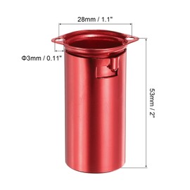 QUARKZMAN 9 Pins Ceramic Vacuum Tube Base Valve 53mm Aluminium Shield for 12AX7 12AU7 ECC83 ECC82 Tube, Red Pack of 3