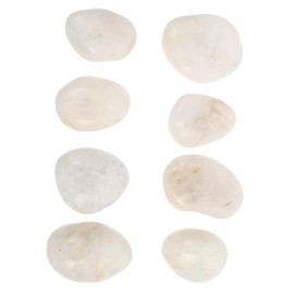 Vaguelly 8pcs Hand-Painted Art Stones for Creative Pebble Painting Smooth Decorative Rocks for Boys and Girls Crafts and Home Decor for Educational Games and Art Projects