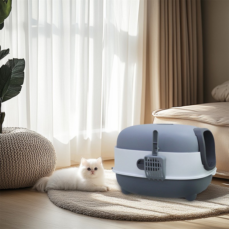 Wisfor Large Oval Oblong Hooded Cat Litter Box w/ Scoop