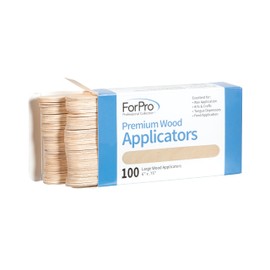 ForPro Premium Wood Applicators, Non-Sterile, Hair Removal Waxing Sticks, Large, 6” L x .75” W, 100-Count