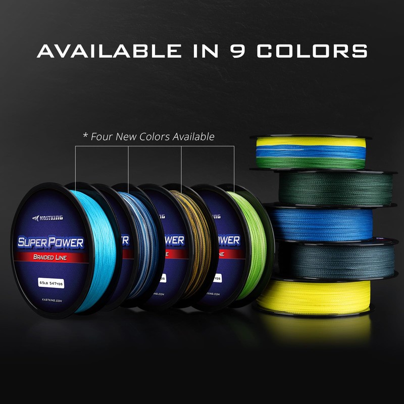 KastKing Superpower Braided Fishing Line, Moss Green, 50 LB, 150