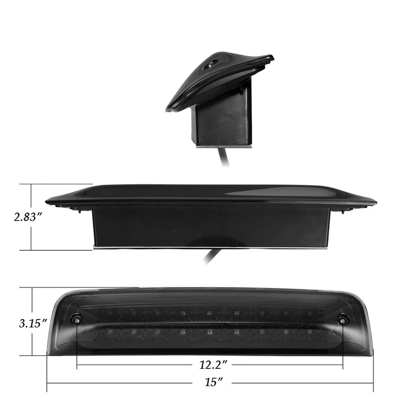 Partsam High Mount 3rd Third Brake Light Replacement For Dodge