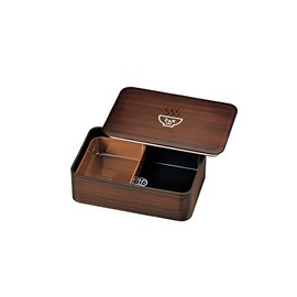 Tatsumiya Don 52692 Single Tier Lunch, Wood Grain Regular