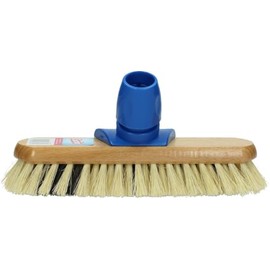 Sorbo Scrubber - 22cm - Heavy Duty Cleaning Brush with Hard Fibre Bristles - Wooden Body - For Indoor & Outdoor Use - Ideal for Scrubbing Floors, Patios & Tiles - Diameter 24mm Handle Holder